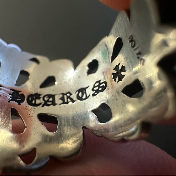 Chrome Hearts Silver Double Floral Ring Size 5 - Picture 8 of 9